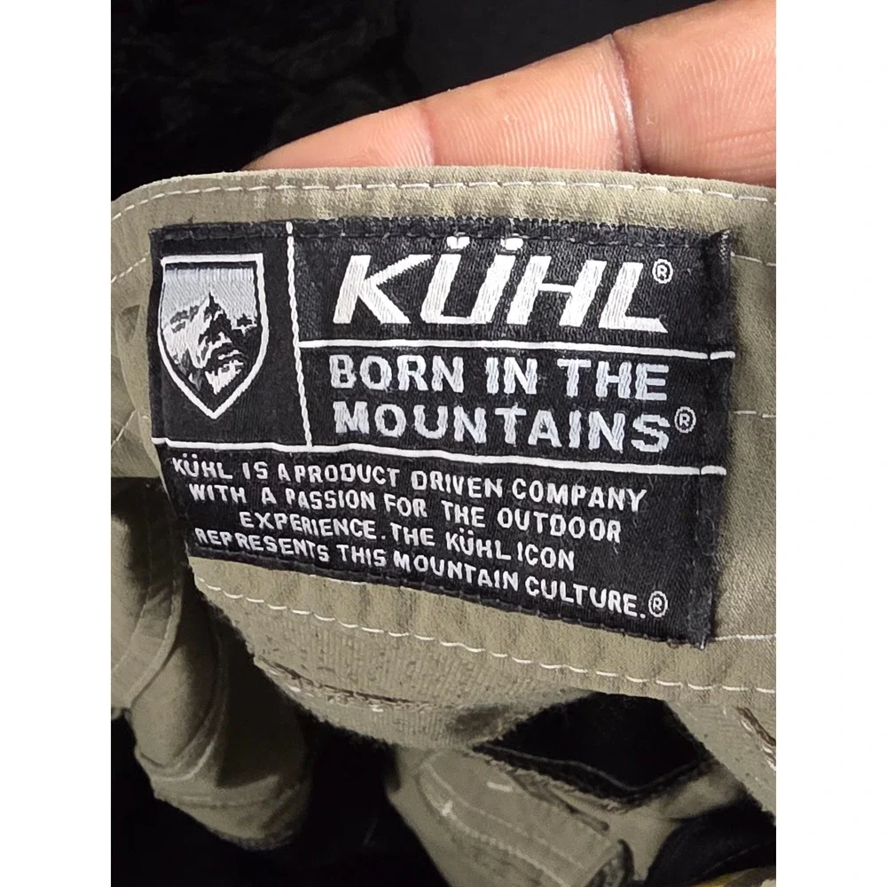 Kuhl Born In The Mountains Mens Khaki Hiking Shorts Sz 36 Utility Cargo Gorpcore